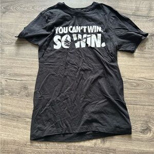 Nike Black Tee with White Bold Text